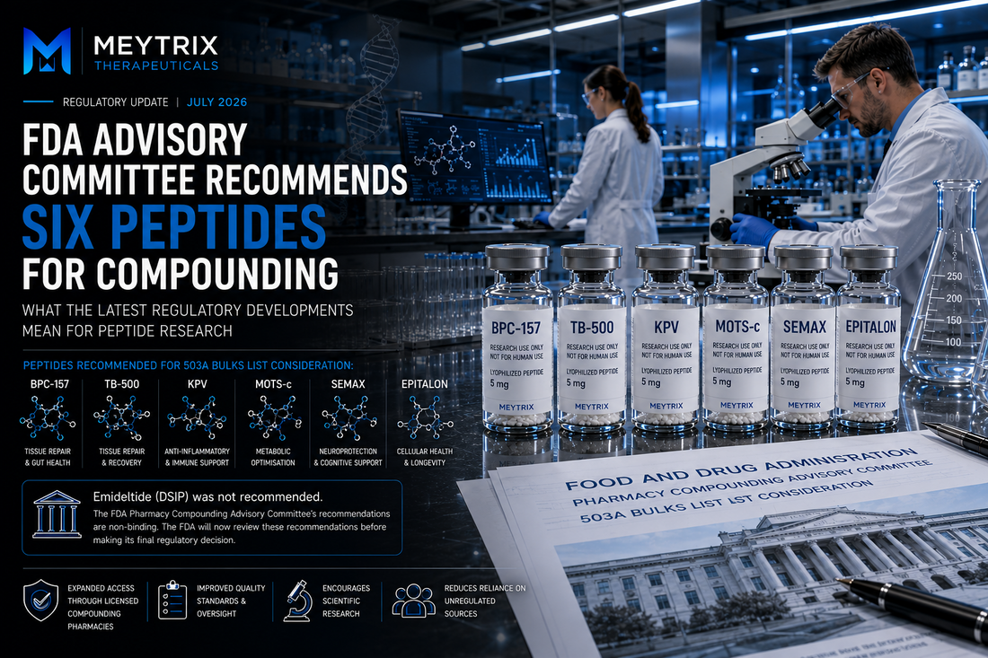 FDA Advisory Committee Recommends Six Peptides for Compounding: What It Means