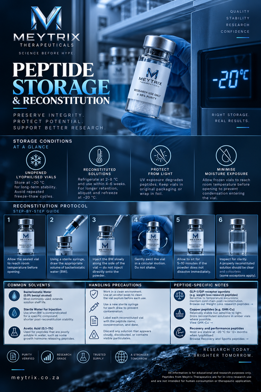 How to Store and Reconstitute Research Peptides — A Complete Guide